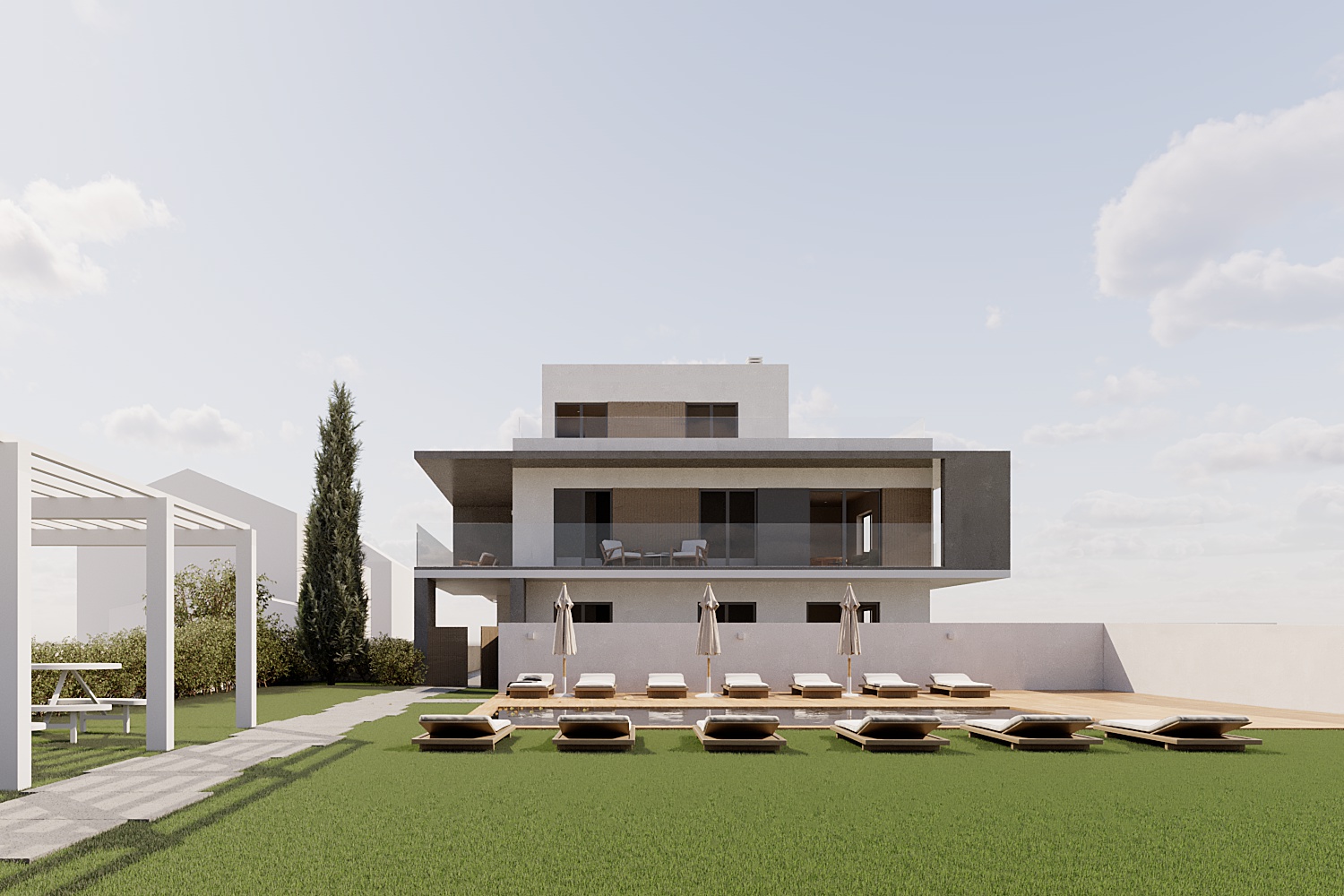 Lavender — pool and exterior